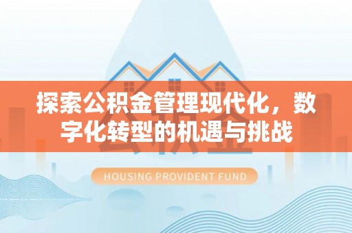 麻涌探索公积金管理现代化，数字化转型的机遇与挑战