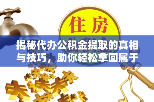 麻涌揭秘代办公积金提取的真相与技巧，助你轻松拿回属于你的钱