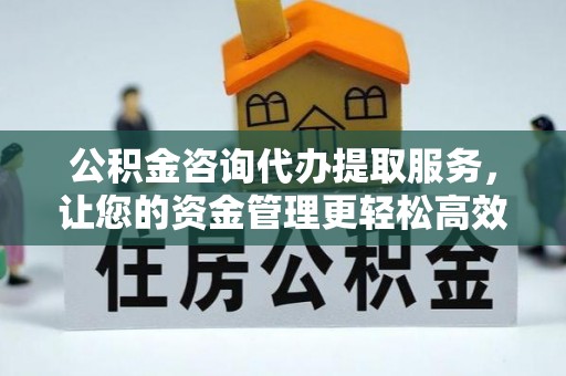 麻涌公积金咨询代办提取服务，让您的资金管理更轻松高效