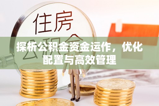 麻涌探析公积金资金运作，优化配置与高效管理