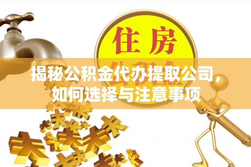 麻涌揭秘公积金代办提取公司，如何选择与注意事项