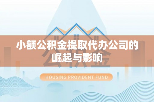 麻涌小额公积金提取代办公司的崛起与影响
